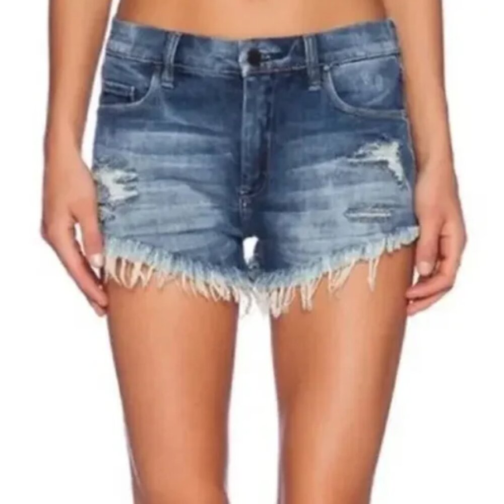 Blank NYC Denim Shorts - Distressed and Frayed